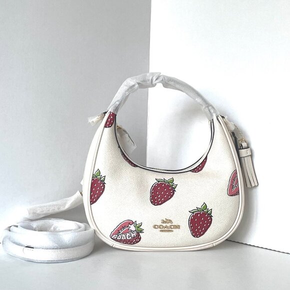 Coach Carmen Mini Crossbody Bag Strawberry White CAL01 Crossbody ORGPKG - Picture 8 of 13